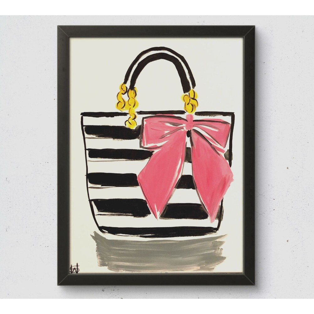 WS original fashion bag hand painted 12X16 canvas modern expressionist fine art